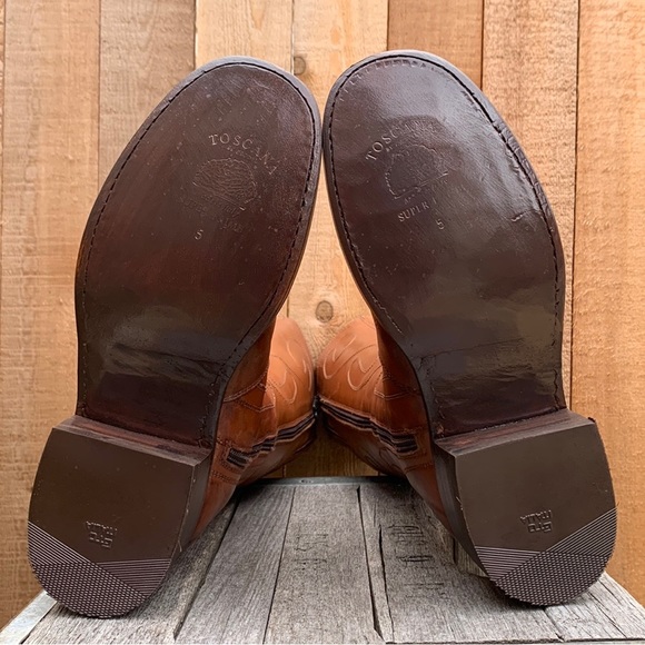 Sold Frye Campus Vintage Y2K Boots Retro Swirl Tall Knee High Chunky Brown Zip - Picture 8 of 11